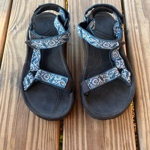Blue Teva Sandals